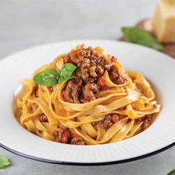 Plant-Based Minced Meat With Bean Paste With Noodles