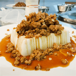 Steamed Tofu with Minced Meat