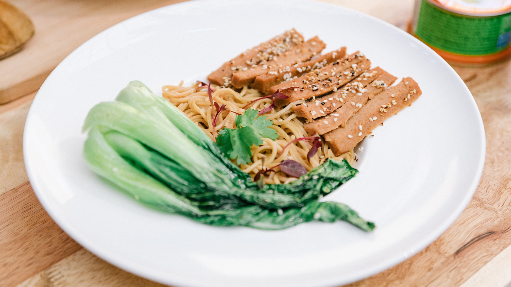 Sesame Crusted Plant-Based Luncheon Braised Yee Mee (by Chef Anis)